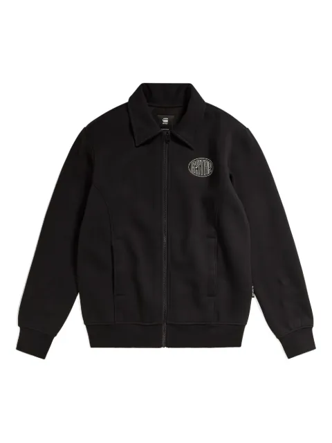 G-Star RAW logo-embroidered zip-up sweatshirt