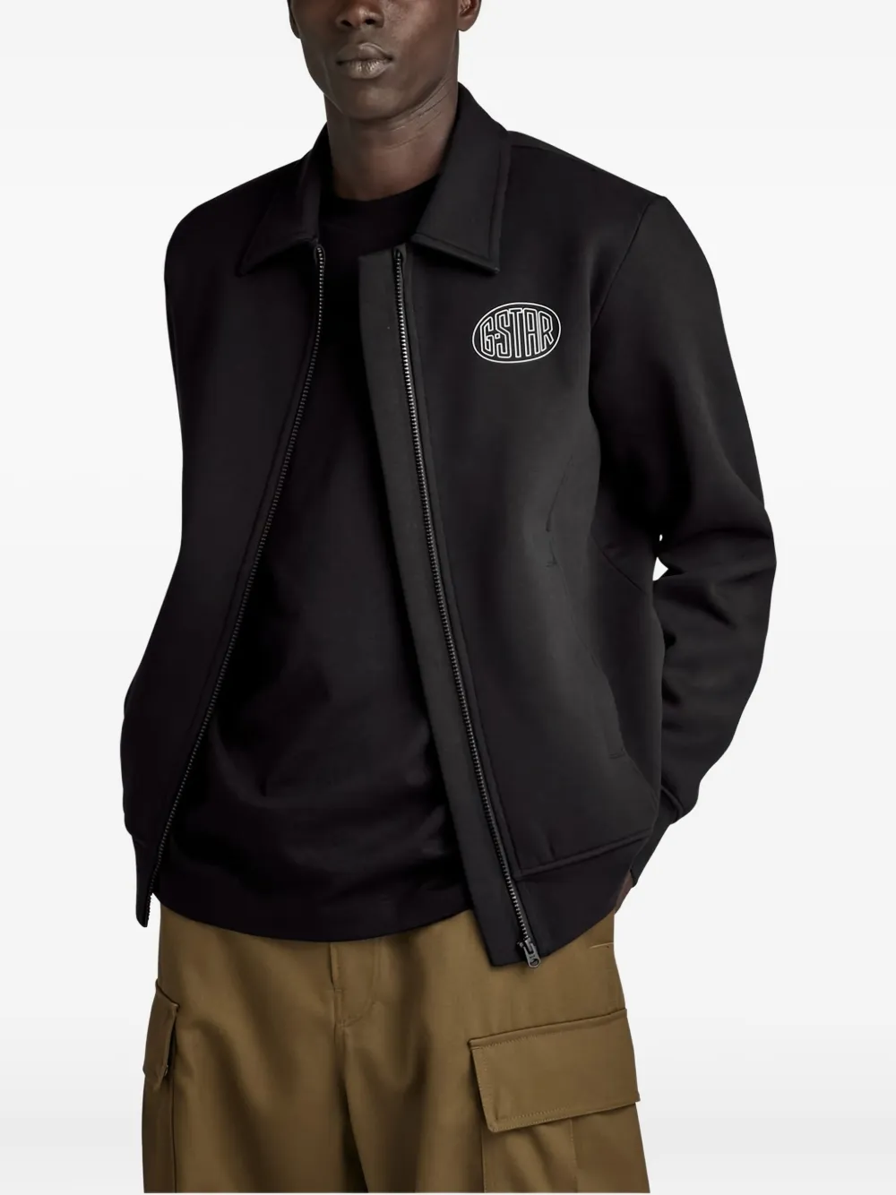 G-Star RAW Sweater met geborduurd logo Zwart