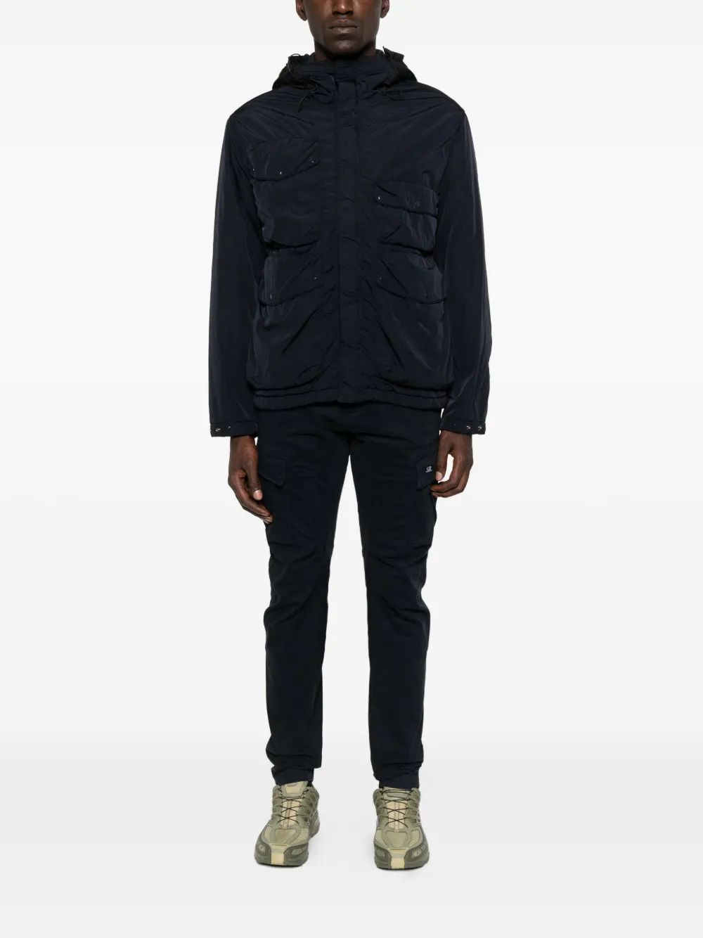 C.P. Company hooded multipocket jacket Blauw