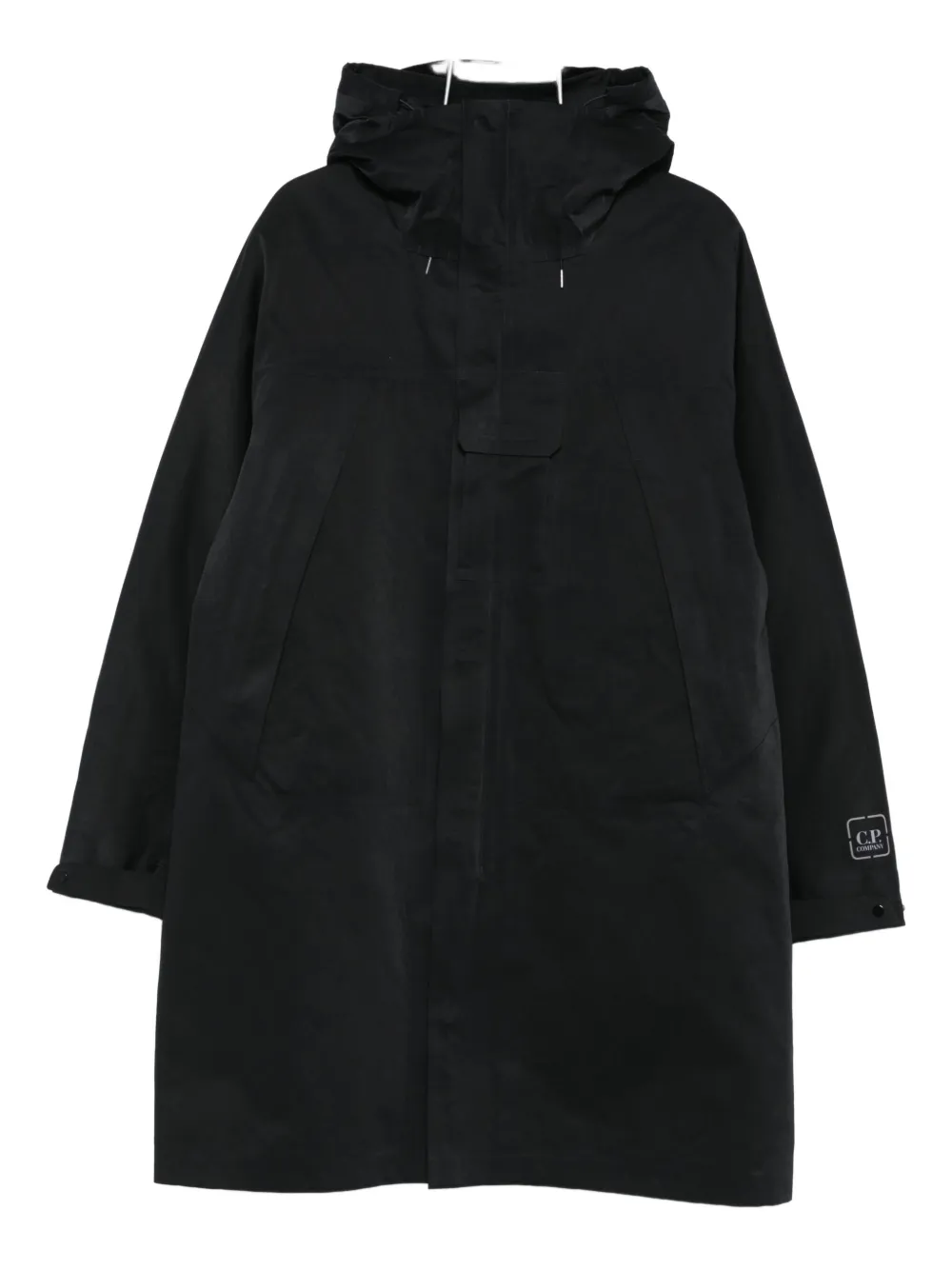 C.P. Company hooded panelled coat Zwart