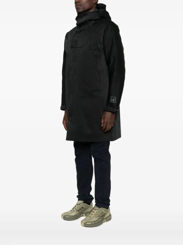 C.P. Company フーデッド パネルコート | ブラック | FARFETCH JP