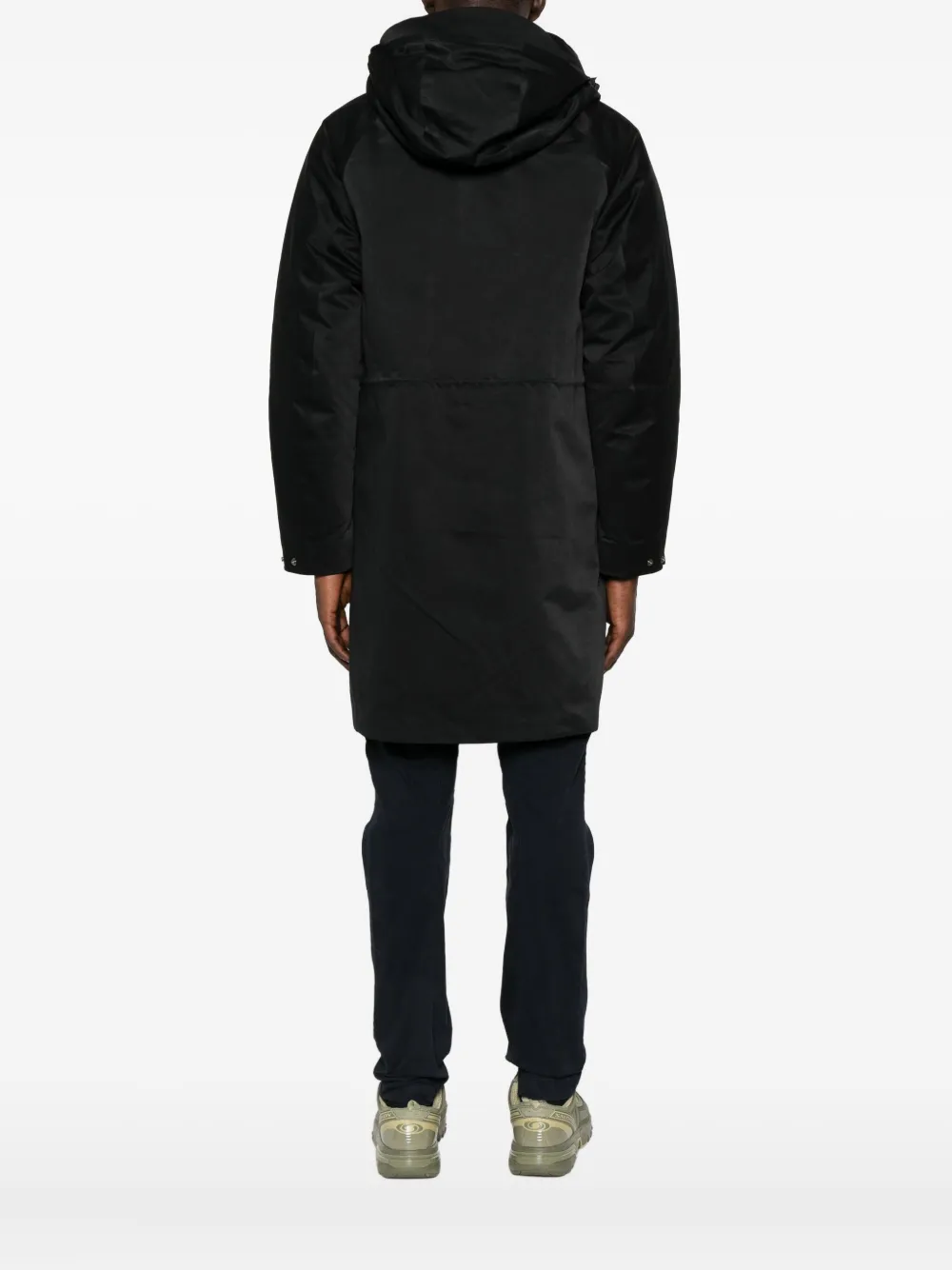 C.P. Company hooded panelled coat Zwart