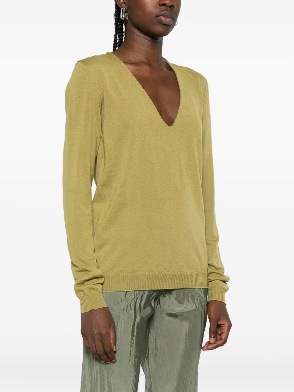 Rick Owens Sweater met V-hals Groen