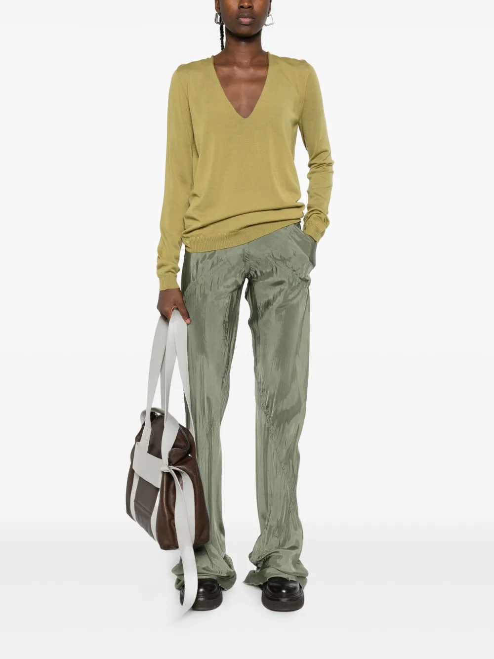 Rick Owens V-neck wool sweater | Knitted Sweaters | Image 2