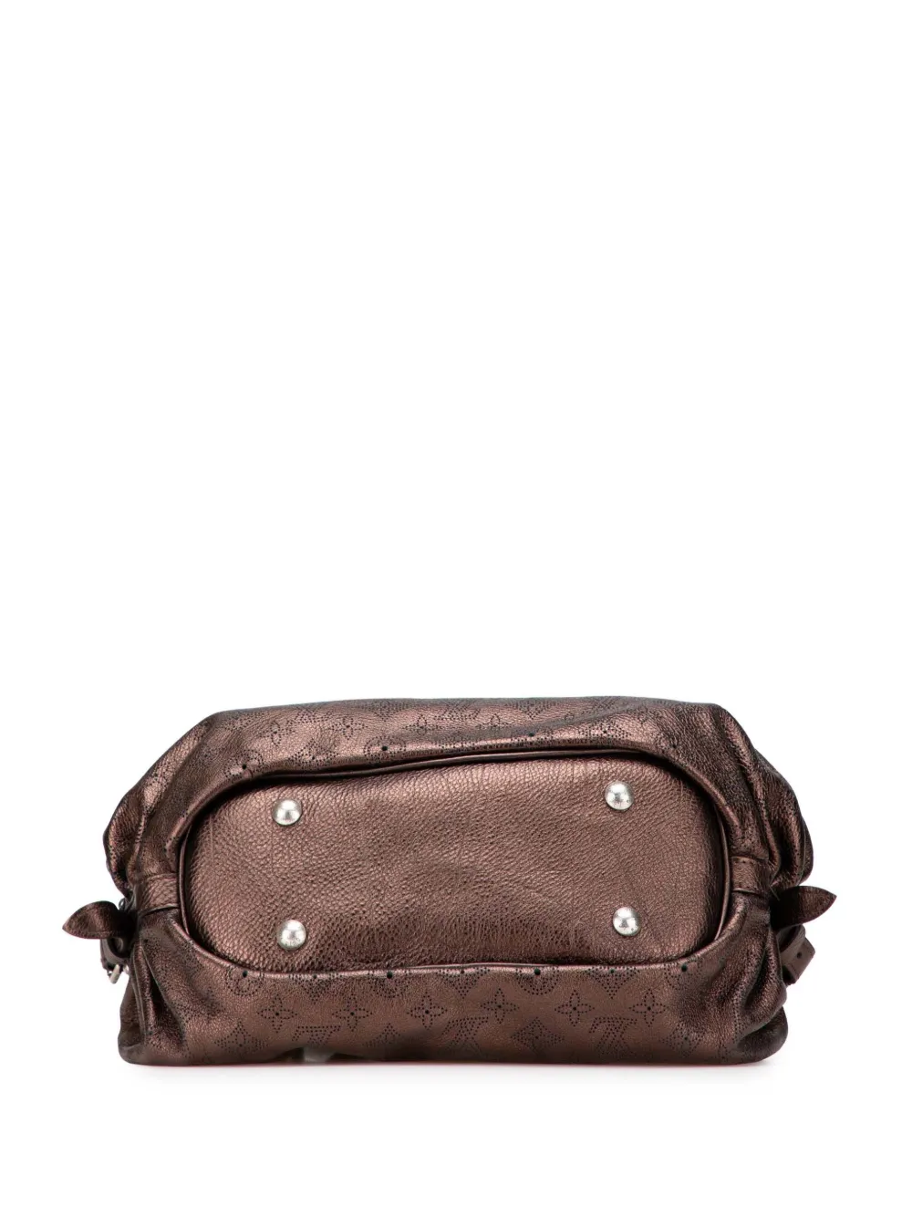 Pre-owned Louis Vuitton 2008 Monogram Mahina Xs Crossbody Bag In Brown