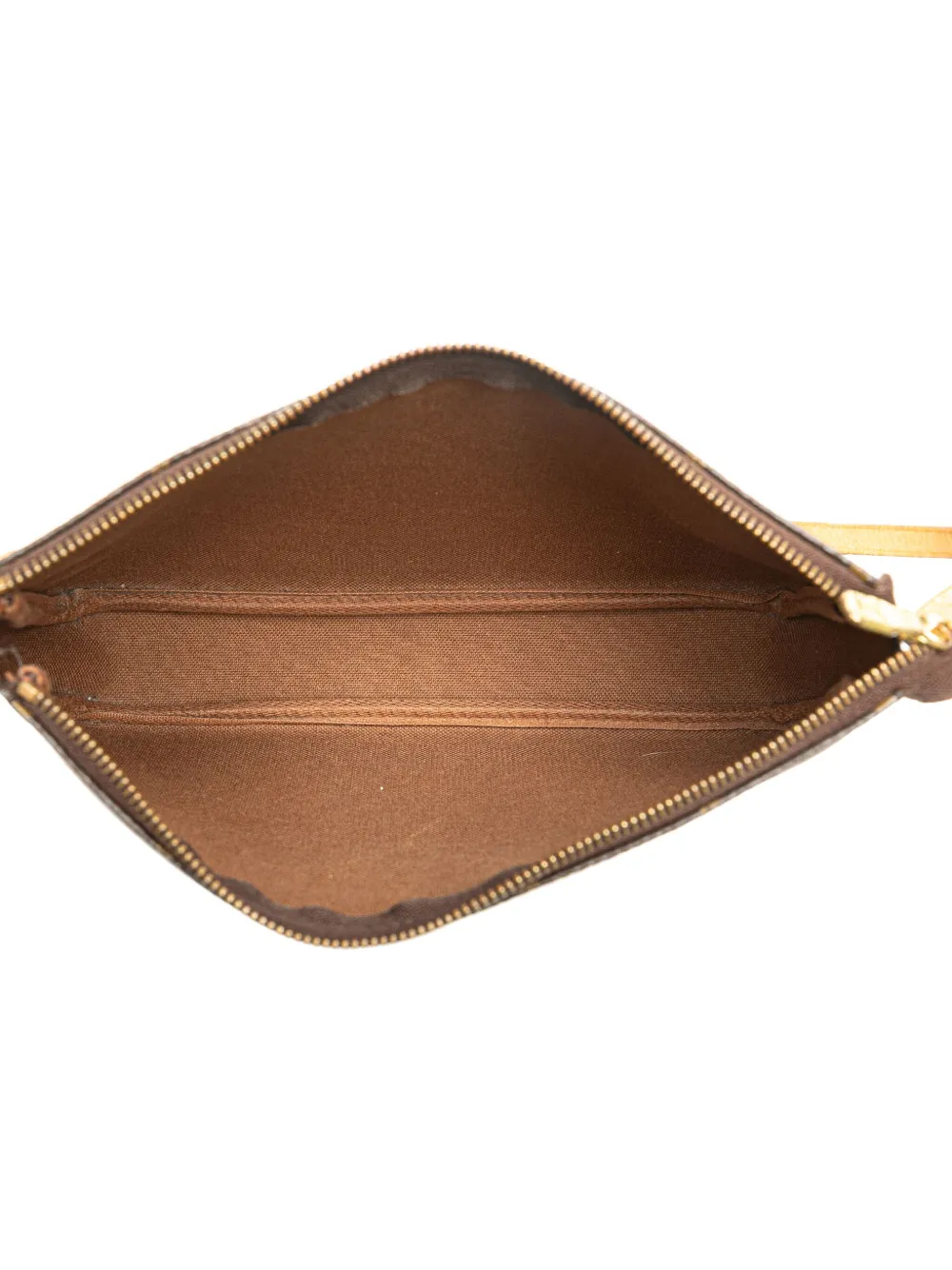 Pre-owned Louis Vuitton 1998 Monogram Pochette Accessoires Shoulder Bag In Brown