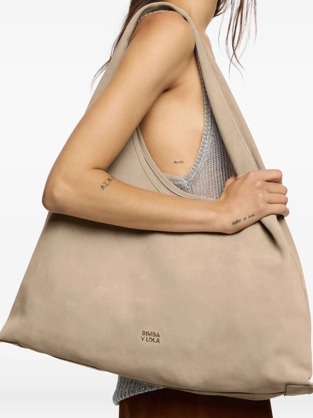 Bimba y Lola Bikini Paper Bag ショルダーバッグ マキシ - ニュートラル Bimba y Lola Bikini Paper Bag ショルダーバッグ マキシ - ニュートラル