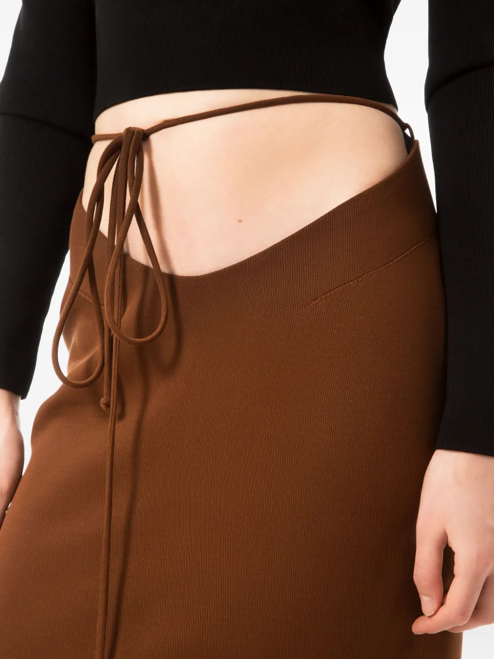 Aleksandre Akhalkatsishvili Cut-out Maxi Skirt In Brown