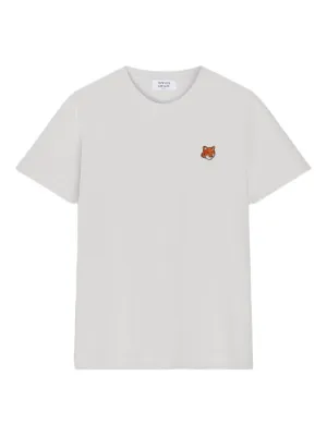 Maison Kitsuné Fox Head Patch T-shirt | Grey | FARFETCH CA
