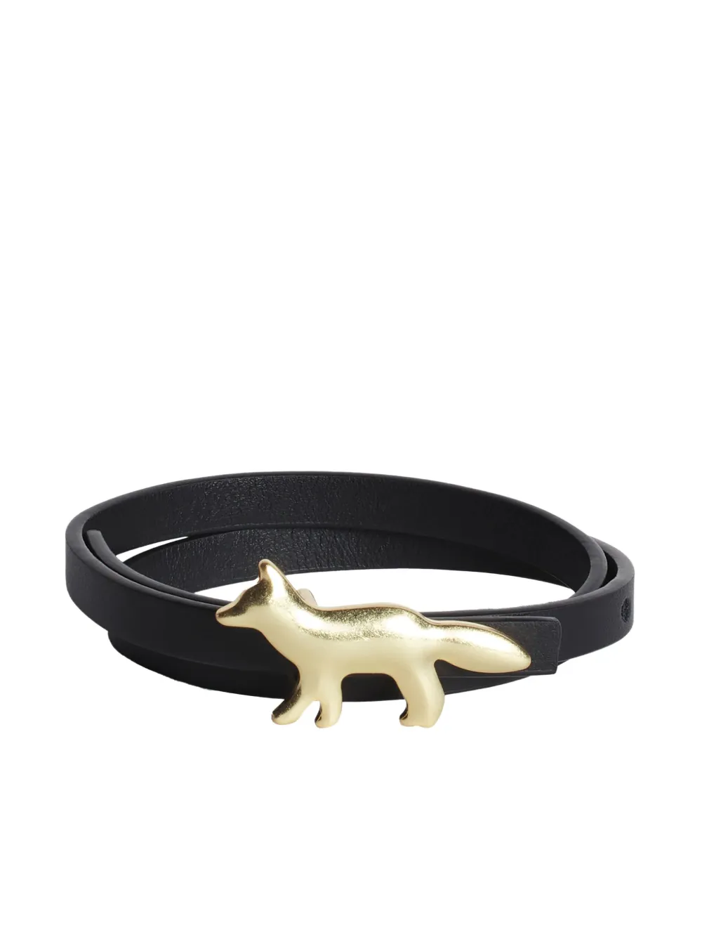 Maison Kitsuné Profile Fox leather bracelet
