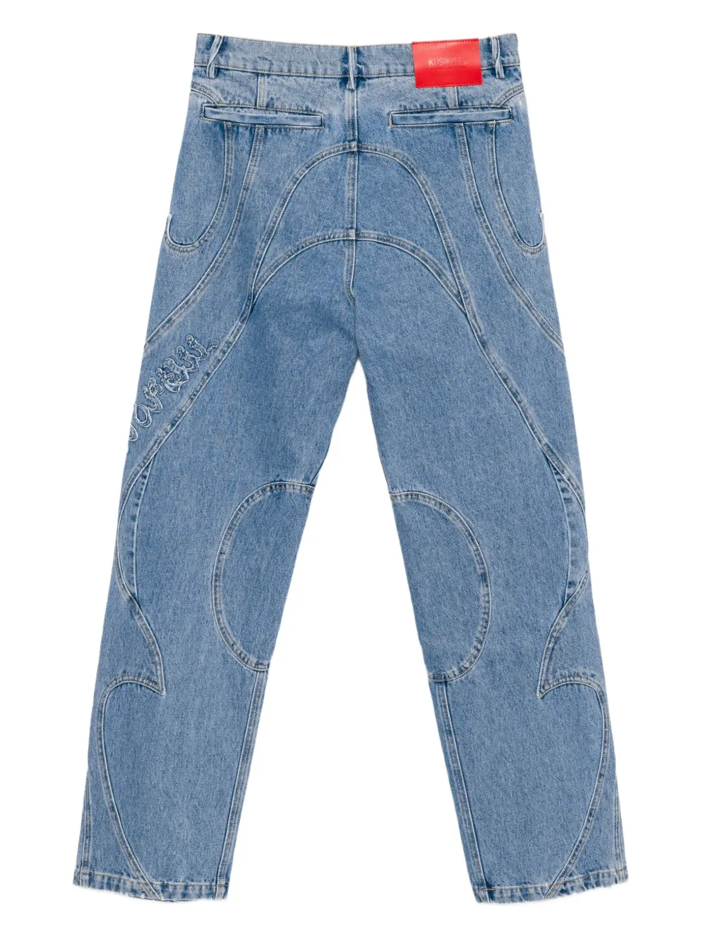 KUSIKOHC panelled jeans - Blauw