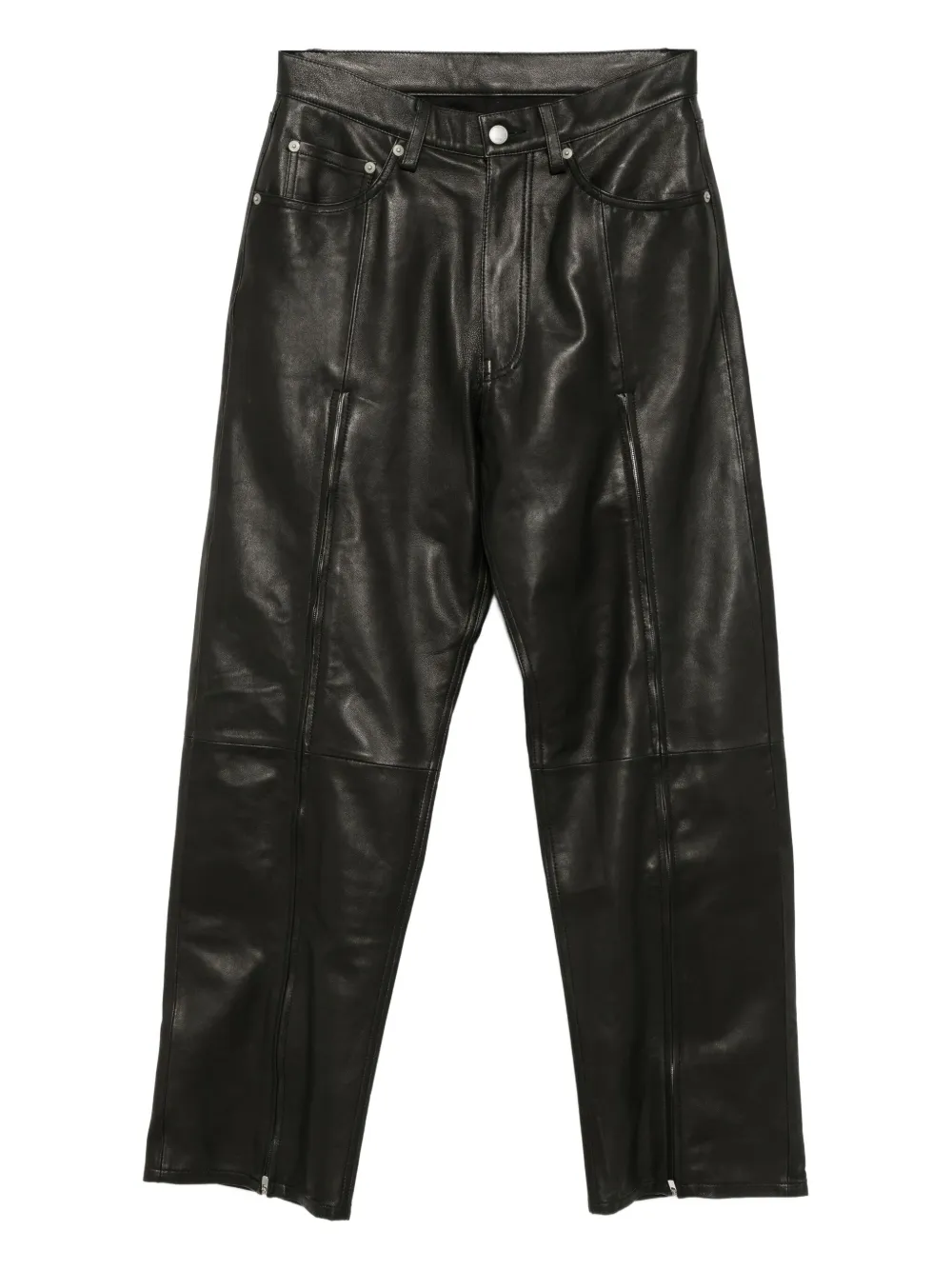 Yoke Hose aus Leder | Schwarz | Image 1