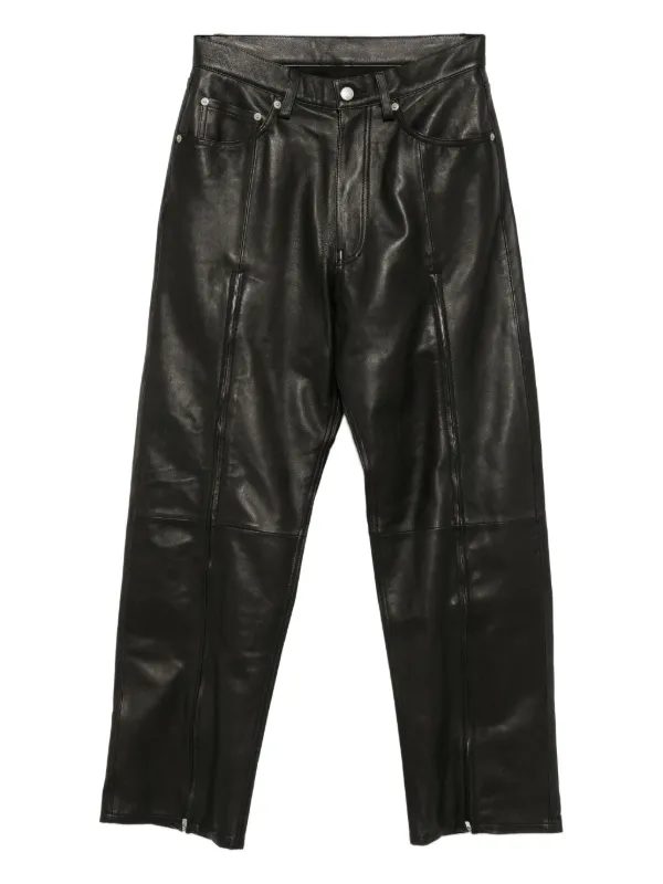Yoke レザーパンツ | ブラック | FARFETCH JP YOKE レザーライクワイド