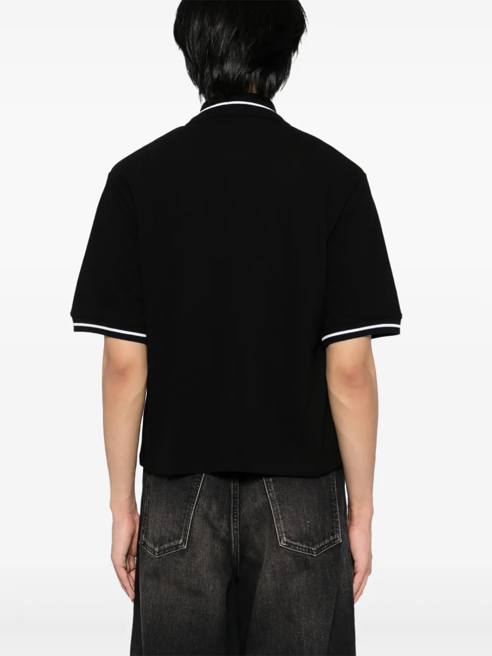 Ashley Williams Poloshirt met mangaprint Zwart