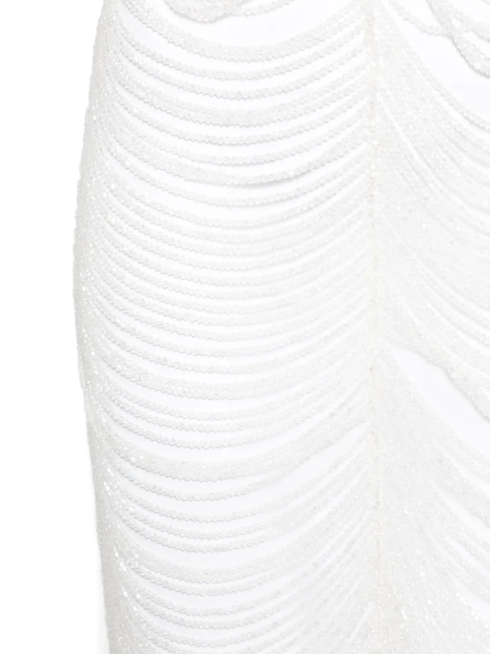 Giuseppe Di Morabito Jurk met kralen en V-hals Wit