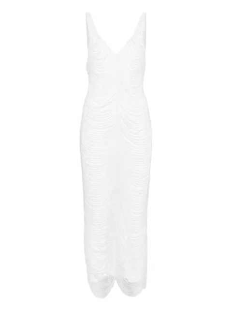 Giuseppe Di Morabito beaded V-neck dress