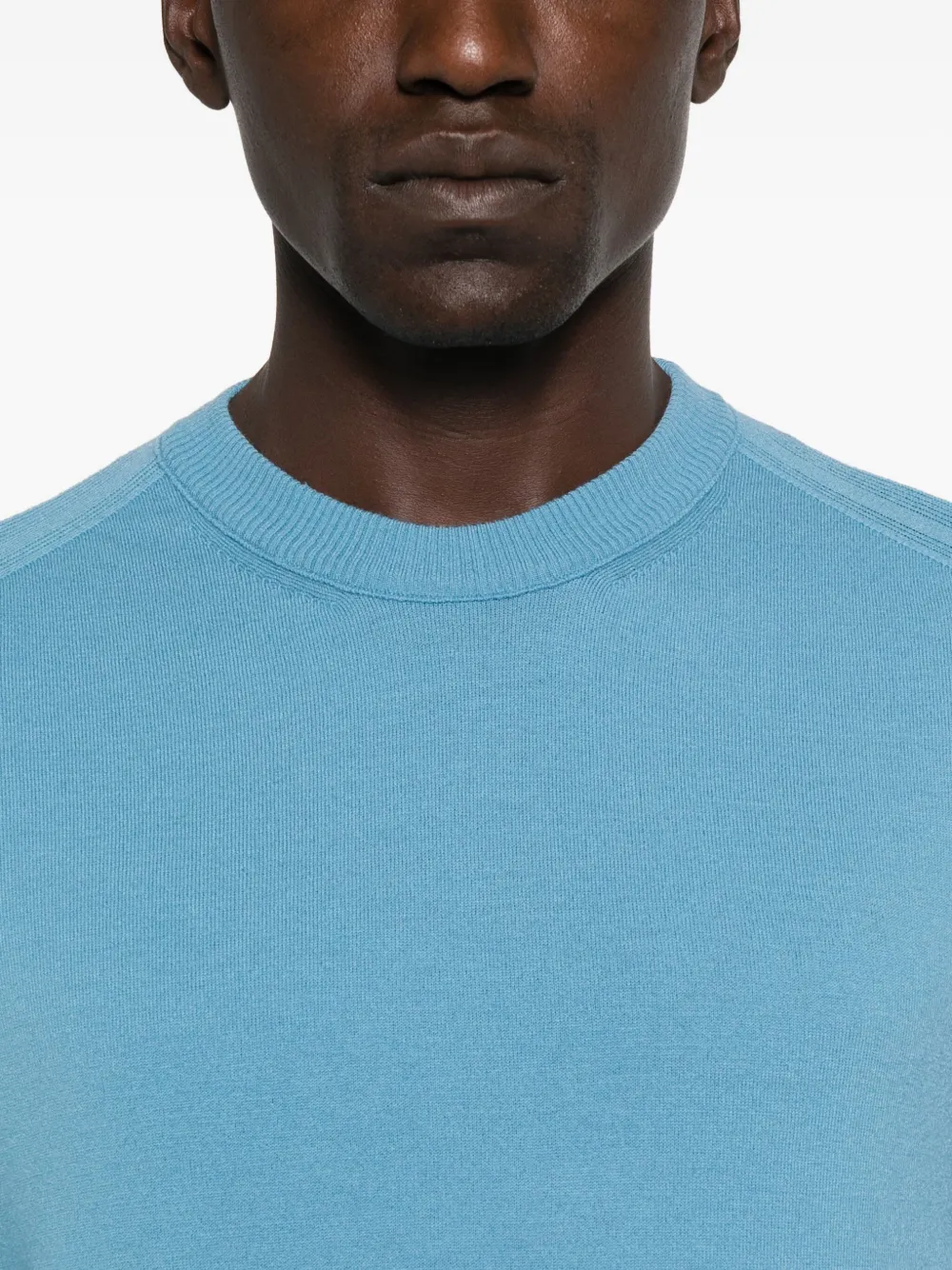 C.P. Company lens-detail wool sweater Blauw