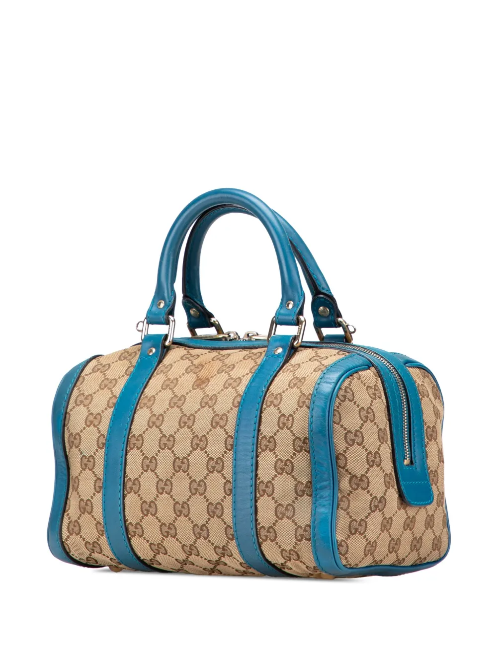 Pre-owned Gucci 2016-2025 Small Gg Canvas Joy Boston Bag Satchel In Brown