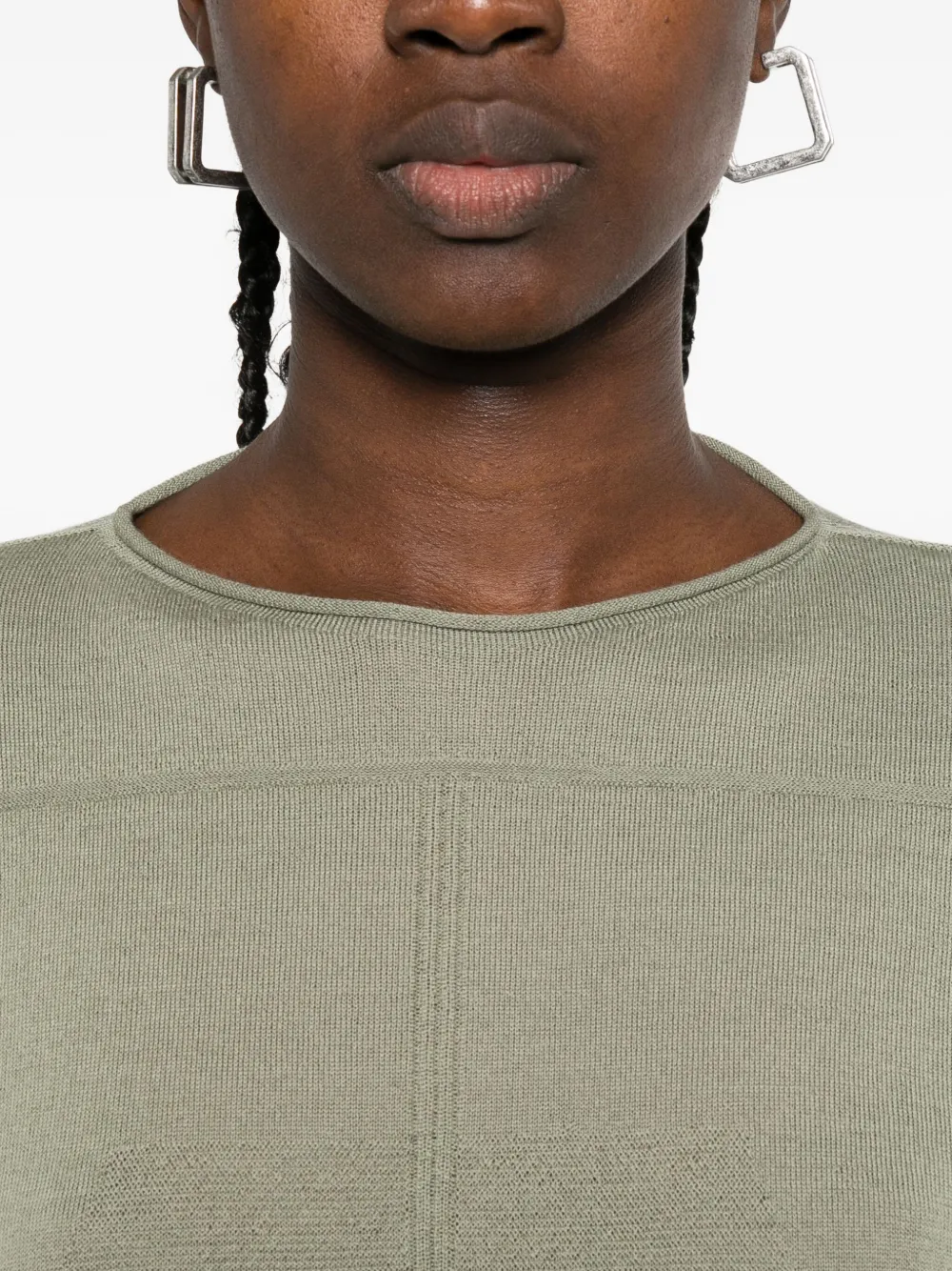 Rick Owens Wollen trui met vlakken Groen