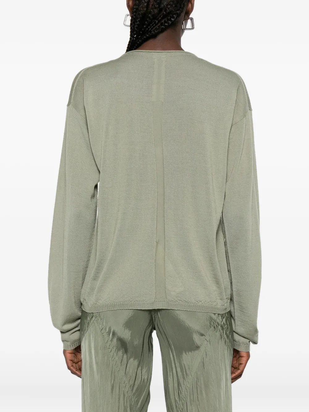 Rick Owens Wollen trui met vlakken Groen