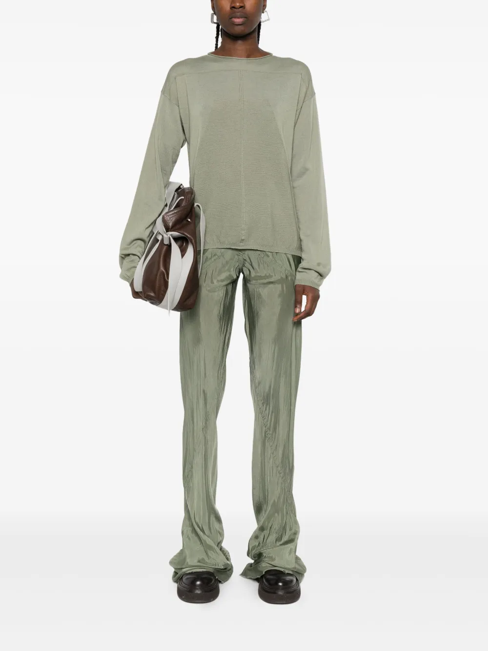 Rick Owens Wollen trui met vlakken Groen