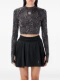 adidas by Stella McCartney snake-print long-sleeve top - Brown