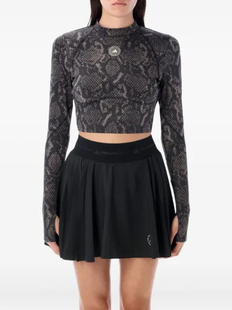 adidas by Stella McCartney snake-print long-sleeve top