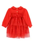 ANGEL'S FACE KIDS peter-pan collar sequin-embellished dress - Red