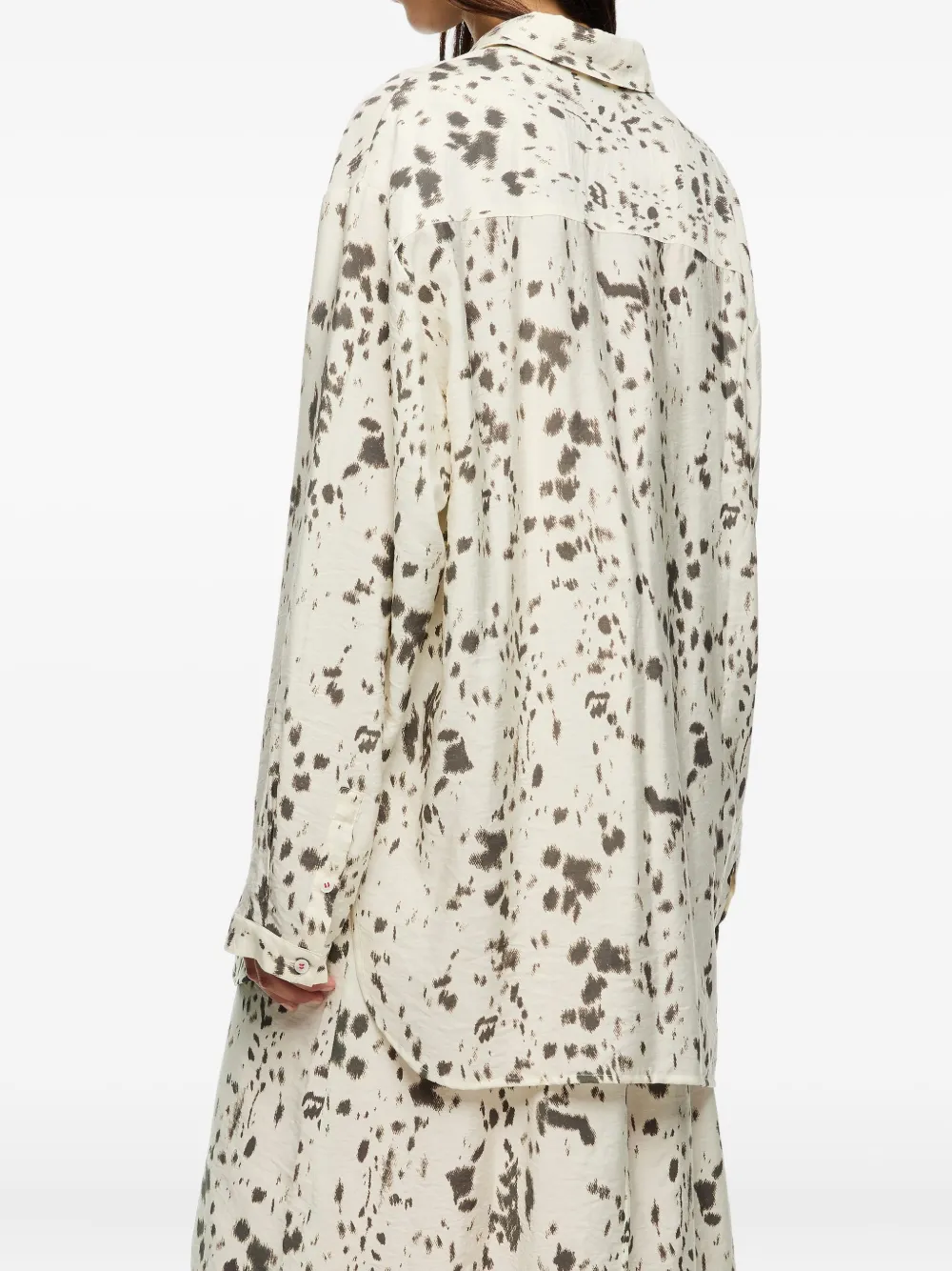 Bimba Y Lola Lynx Straight Cut Shirt In Neutral