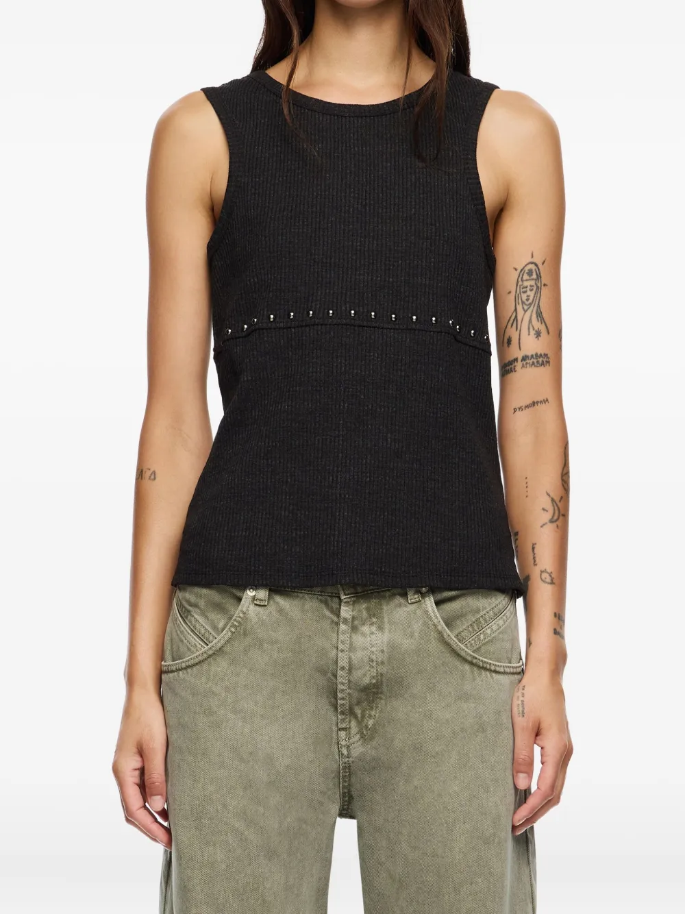 Bimba y Lola ribbed studded tank top | Vests & Tank Tops | Image 2