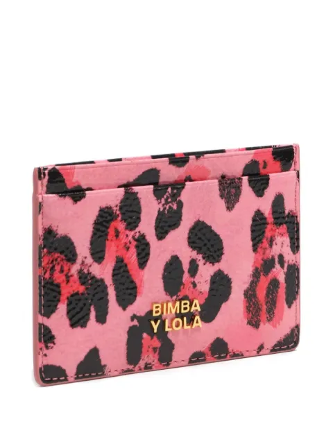 Bimba y Lola leopard-print card holder