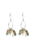 Bimba y Lola silver-tone mask hoop earrings