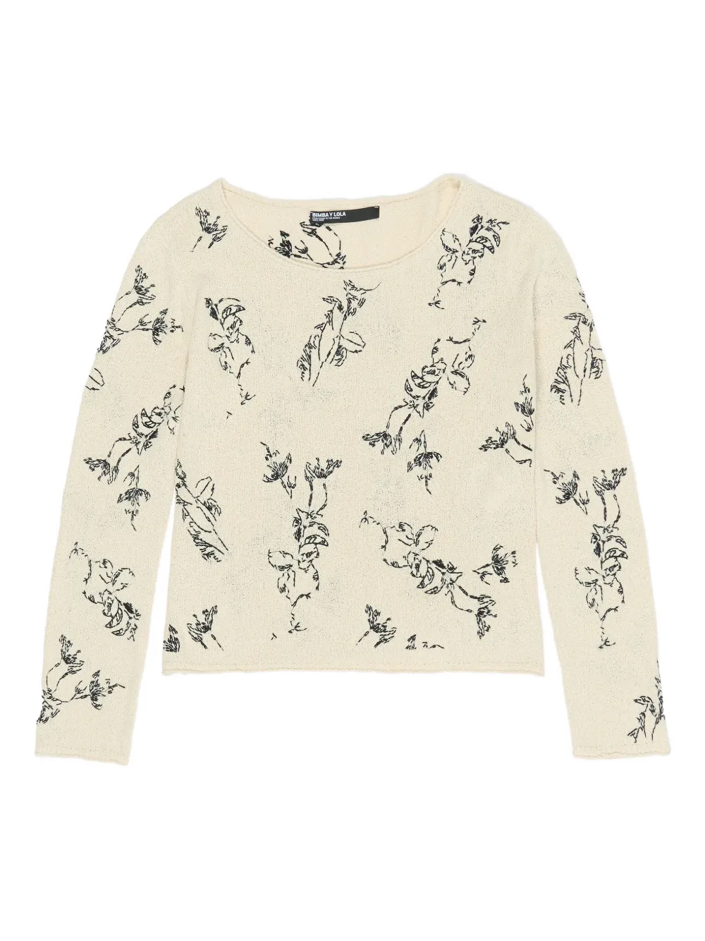 Bimba y Lola floral notebook sweater | Neutrals | Image 1