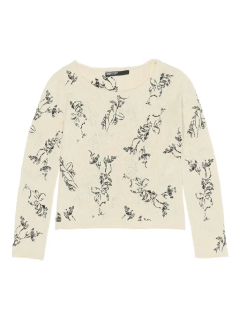 Bimba y Lola floral notebook sweater
