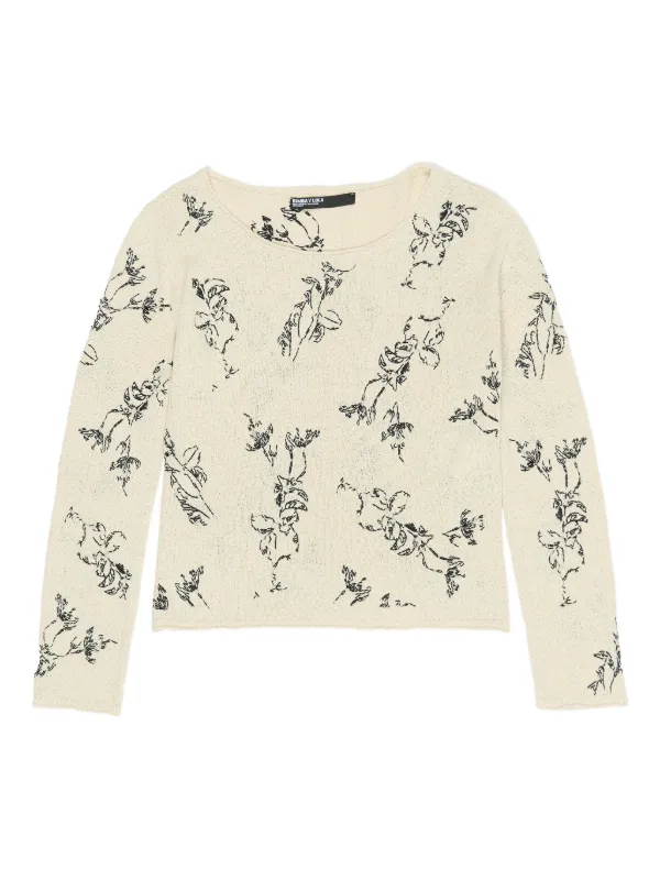 Bimba y Lola Floral Notebook Sweater Neutrals FARFETCH PH