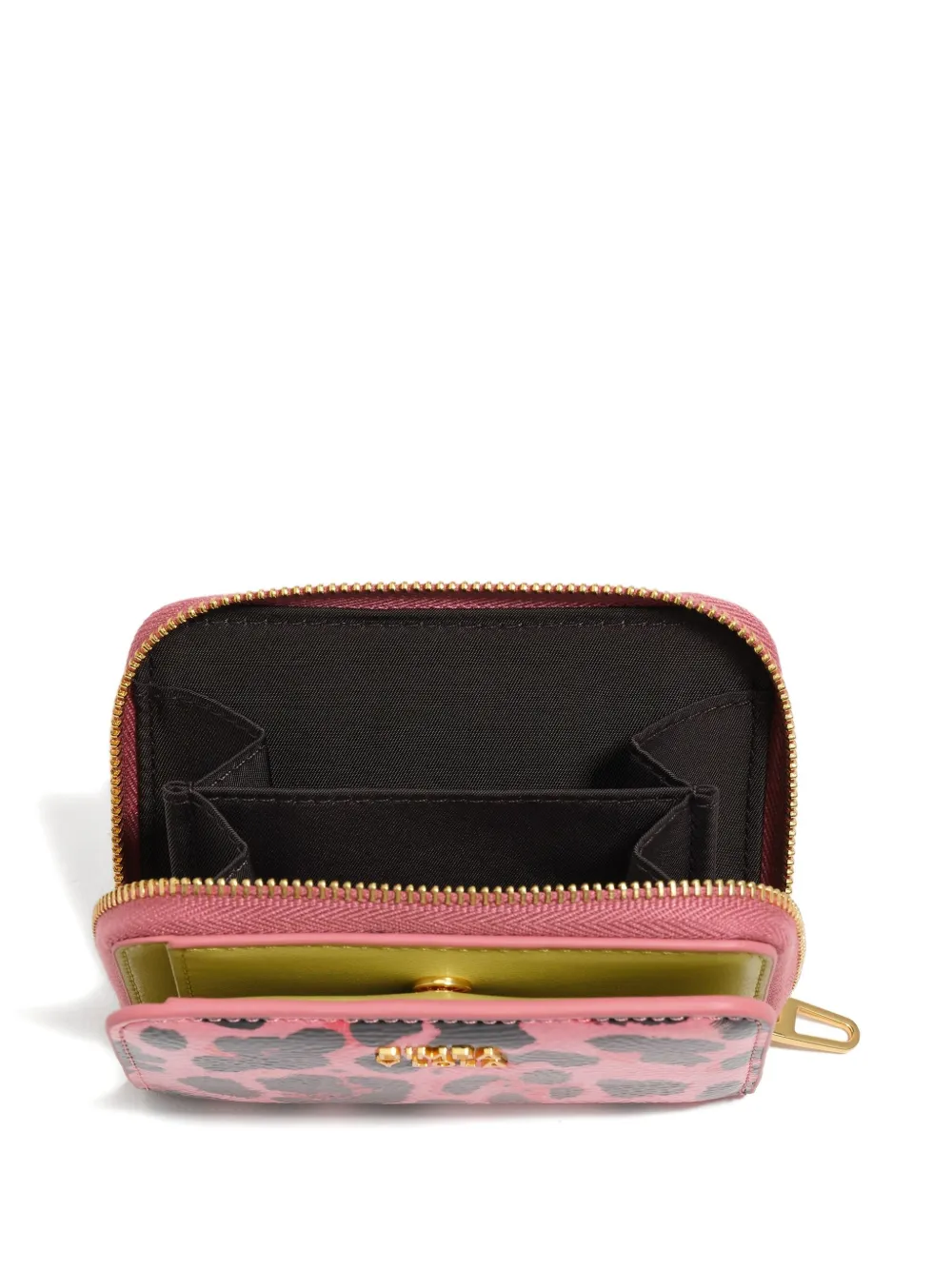 Bimba Y Lola Leopard-print Zipped Purse In Pink