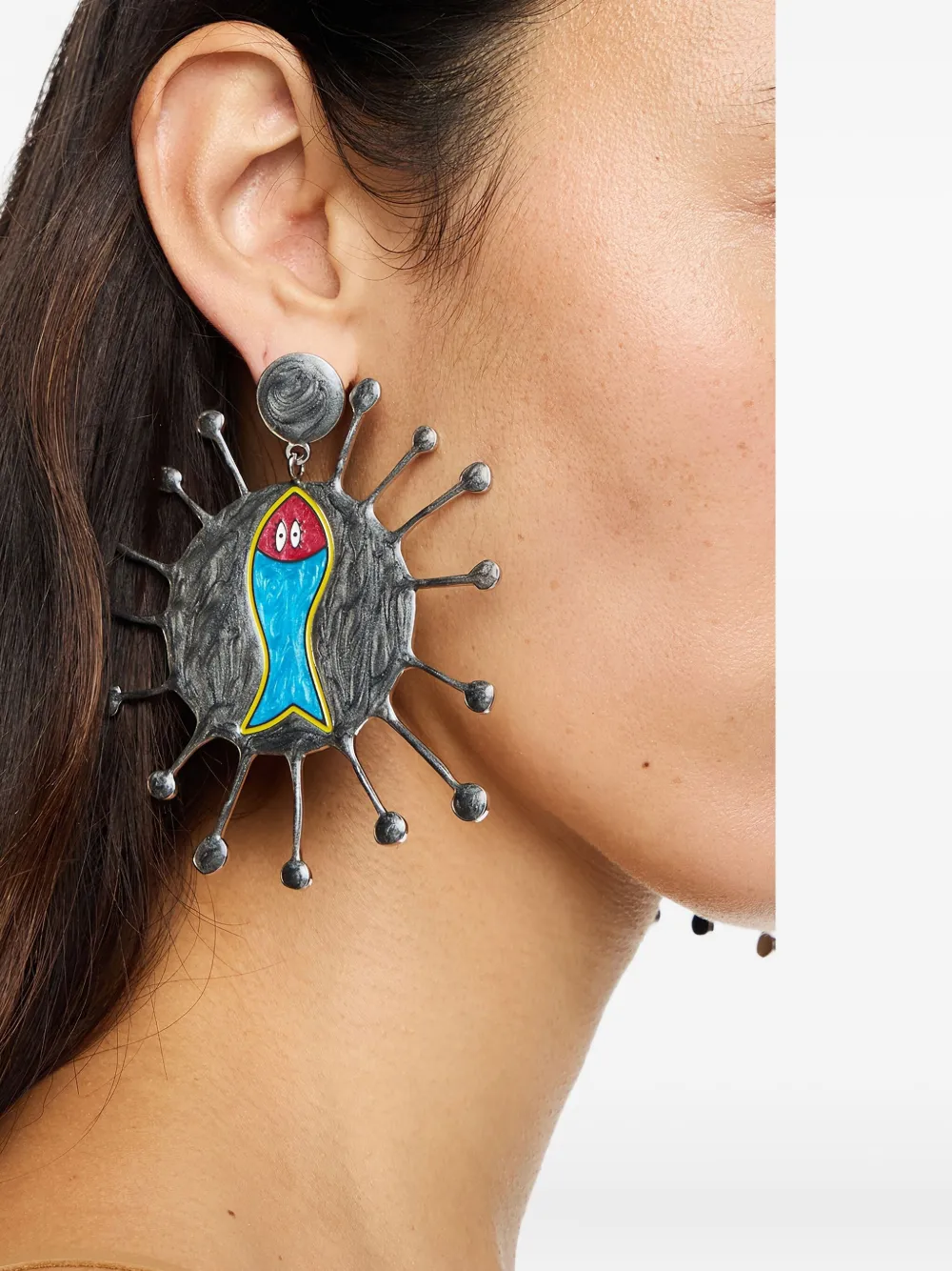 Bimba y Lola enamel fish earrings | Image 2
