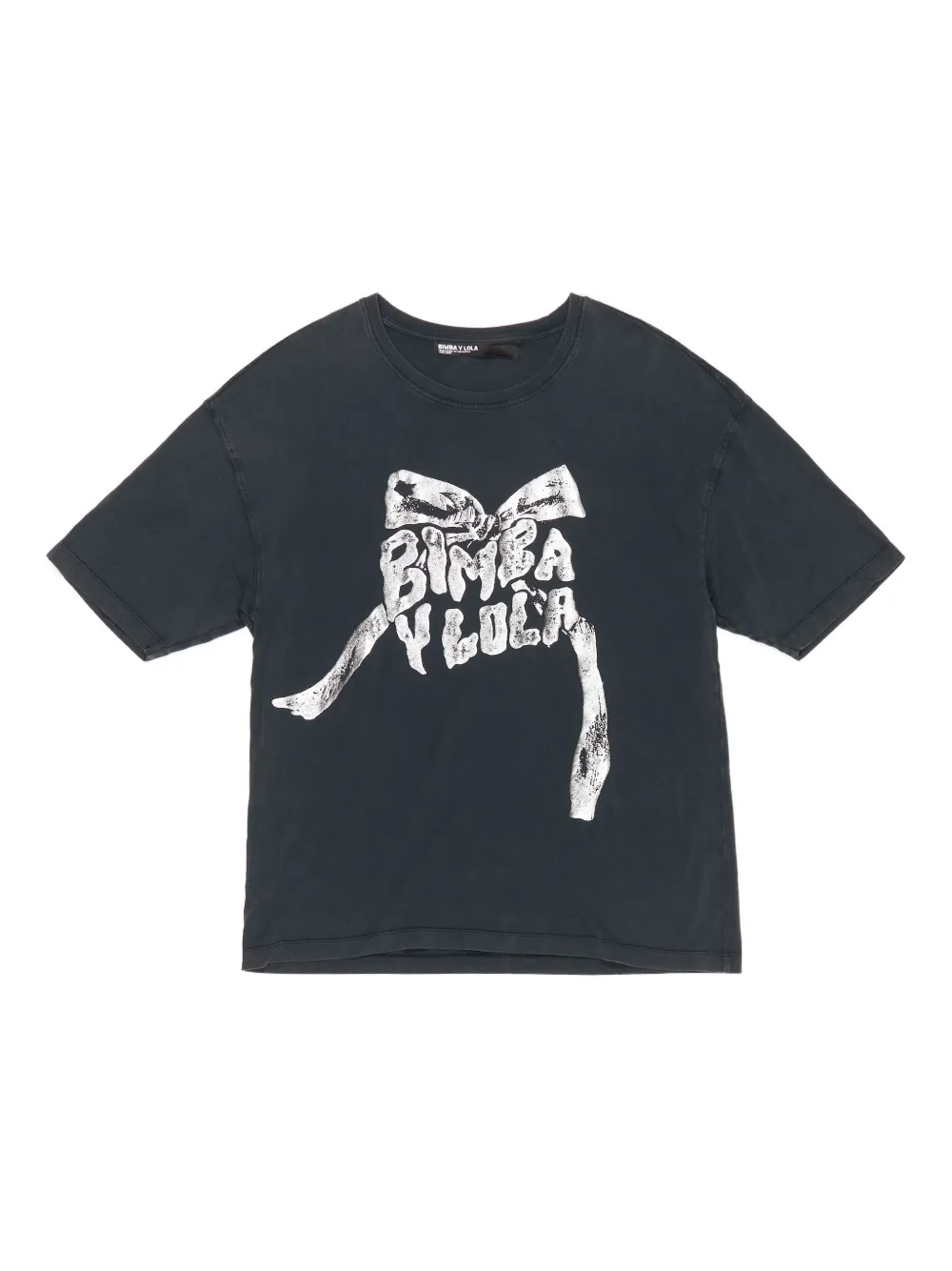 Bimba y Lola logo tie T-shirt | Black | Image 1