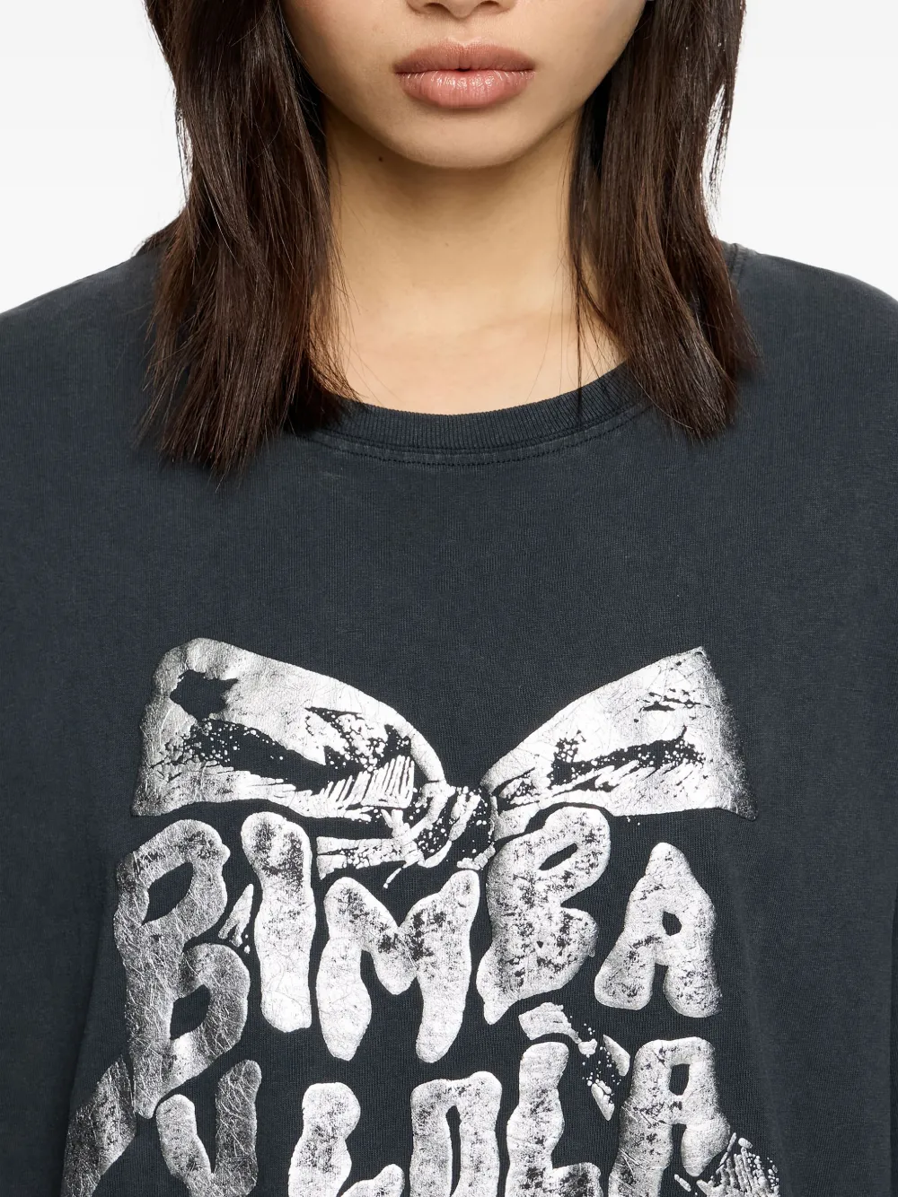 Bimba Y Lola Denim Ankle-length Jeans In Black