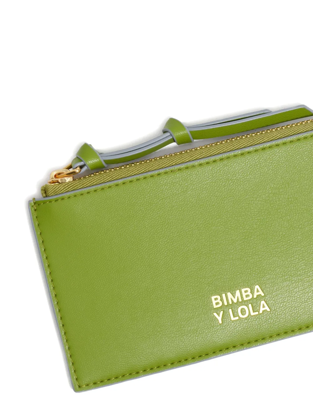 Bimba Y Lola Leather Zip Purse In Green