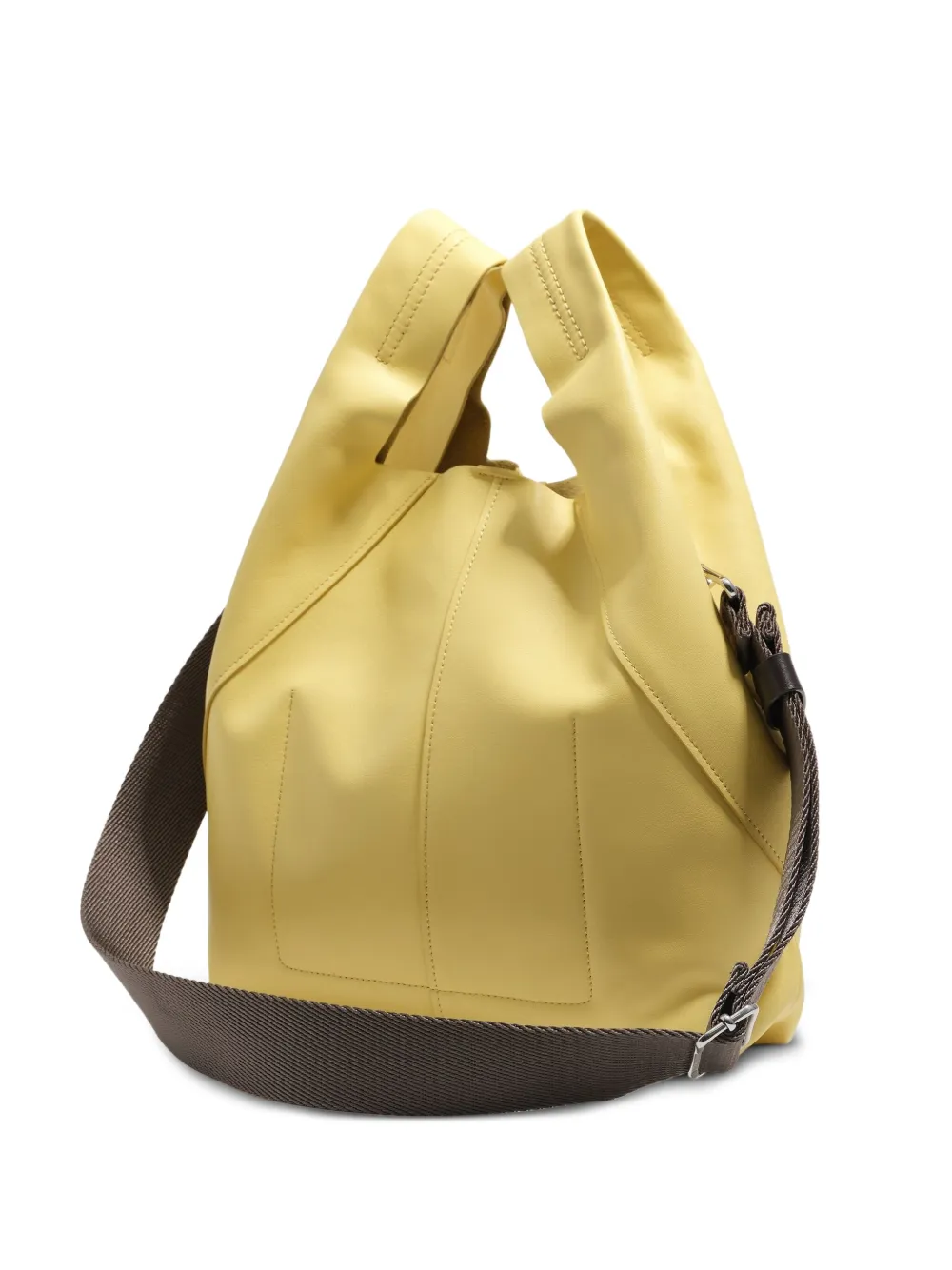 Bimba y Lola medium Paper leather tote bag | Yellow | Image 1
