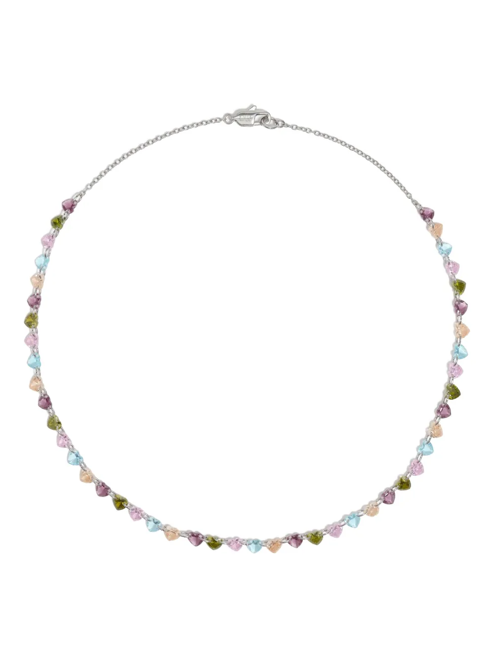 Bimba Y Lola Crystal-heart Necklace In Multi