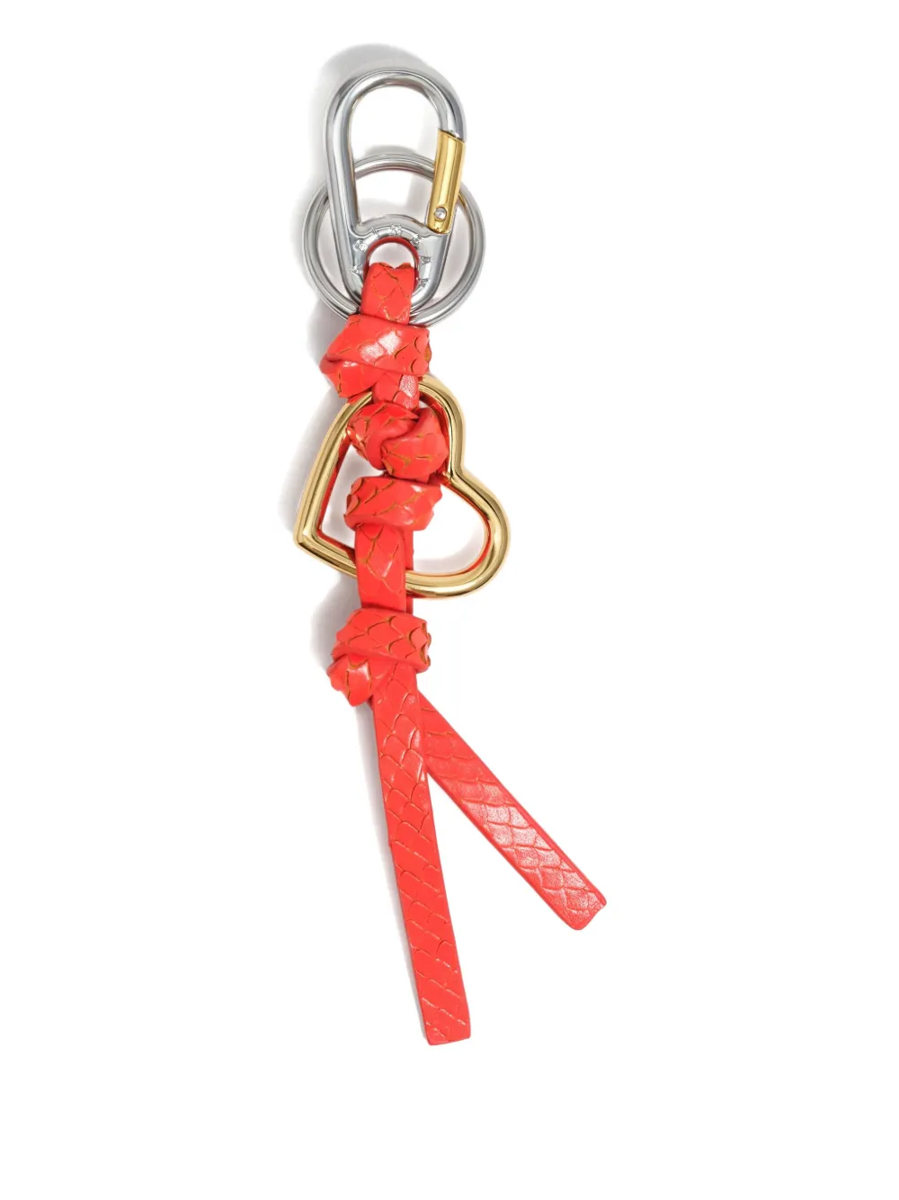 Bimba y Lola leather heart keyring | Orange | Image 1