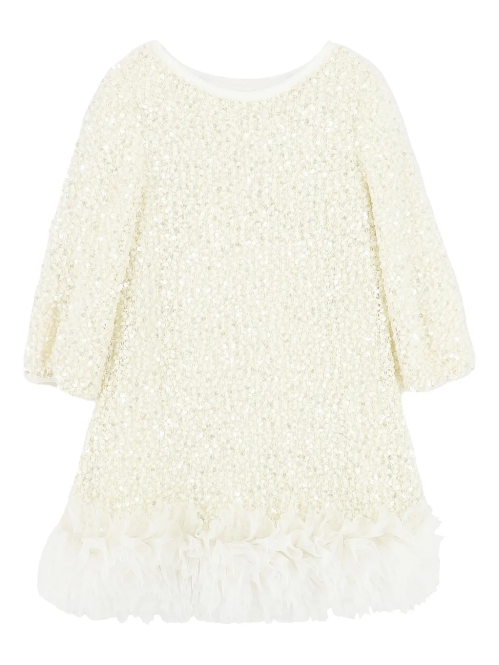 ANGEL'S FACE KIDS sequin-embellished ruffled dress | White | Image 1