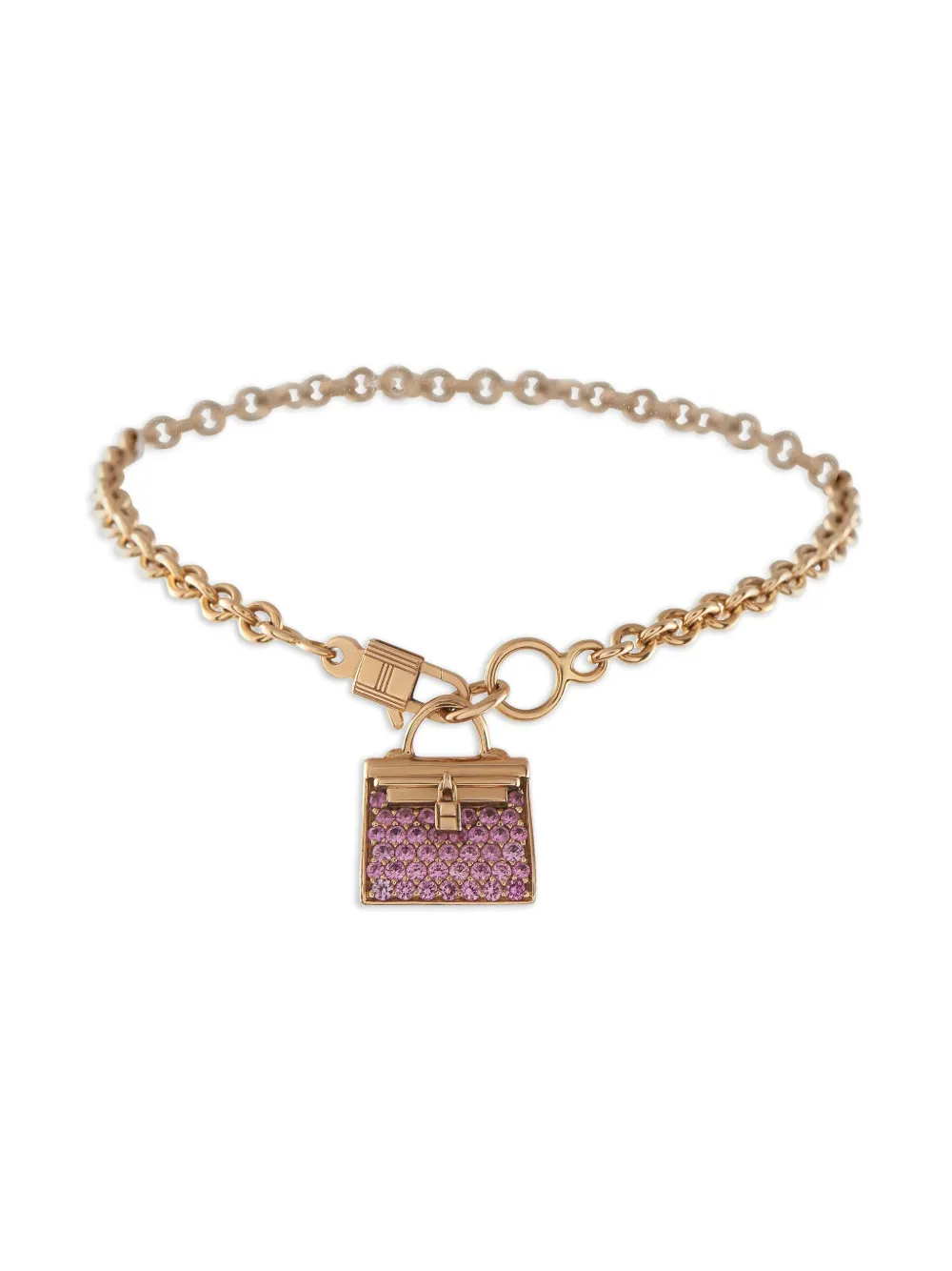 Hermès Pre-Owned Amulettes Kelly サファイア ブレスレット 18Kローズゴールド - ピンク Hermès Pre-Owned Amulettes Kelly サファイア ブレスレット 18Kローズゴールド - ピンク