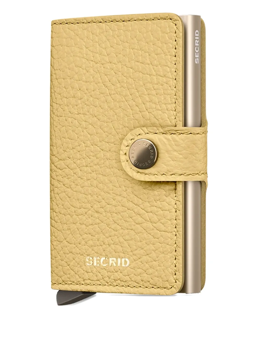 Secrid Leather Mini Wallet In Yellow