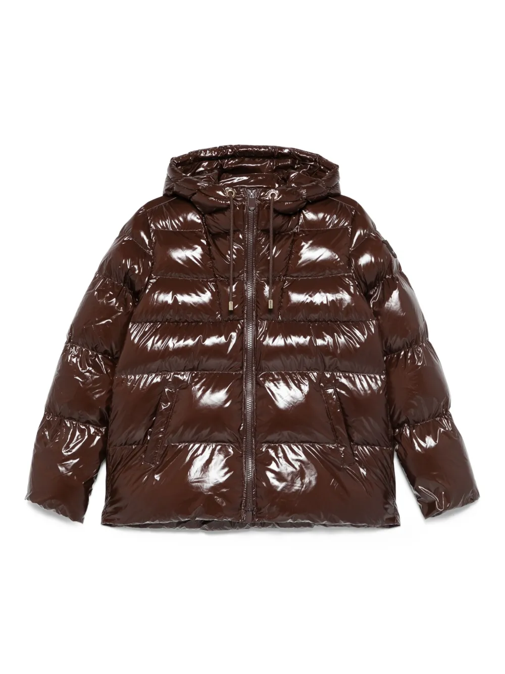 PINKO Gevoerd jack met capuchon Bruin