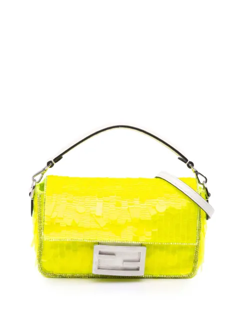 Fendi Pre-Owned 2010-2025 Mini Transparent Paillettes Elaphe Baguette satchel