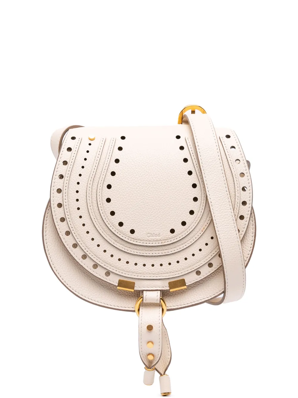 2024 Small Perforated Grained Calfskin Marcie Saddle crossbody bag