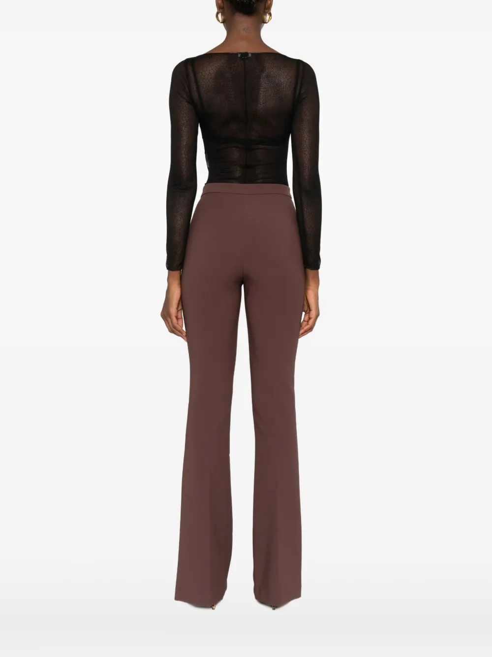 Elisabetta Franchi Long-sleeve Bodysuit In Black